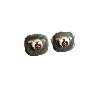 VINTAGE Shriners Masonic Gold-Tone Cufflinks - 4621